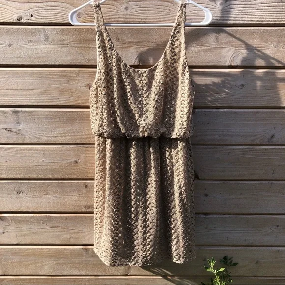 sale Alice & Olivia Champagne Mini Dress